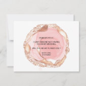 moderne blos zal jij mijn bloemenmeisje uitnodigin kaart (Achterkant)