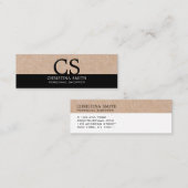 Moderne, blote zwart-witafdrukken - Schone B&W-typ Mini Visitekaartje (Voorkant / Achterkant)