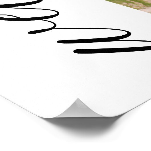 Moderne Blue Bow Coquette Graduation Cap Welkom Poster (Hoek)