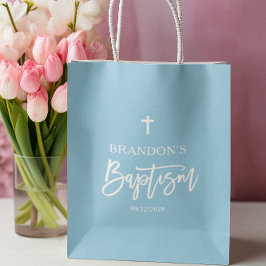 Moderne Blue Boy doop Medium Cadeauzakje