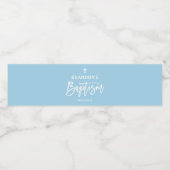 Moderne Blue Boy doop Waterfles Etiket (Enkel label)