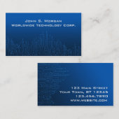 Moderne Blue Circuit Board-technologie Visitekaartje (Voorkant / Achterkant)