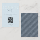 Moderne Blue Diaper Fund Baby shower QR Code Informatiekaartje (Voorkant / Achterkant)