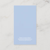 Moderne Blue en Gold Earring Display Holder Kaart Visitekaartje (Achterkant)