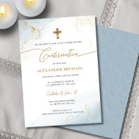 Moderne Blue Gold Cross Boy bevestiging