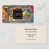 Moderne Blue Graffiti Cool Abstract Art Business C Visitekaartje (Voorkant / Achterkant)