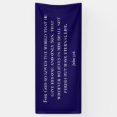 Moderne Blue John 3:16 Bijbelvers Spandoek (Verticaal)