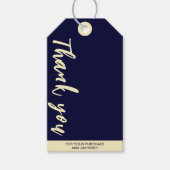 Moderne Blue Kledinglabels Bewerkbare Retail Label Cadeaulabel (Voorkant)