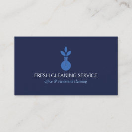 Moderne Blue Logo Schoonmaak Service en Gastvrijhe Visitekaartje