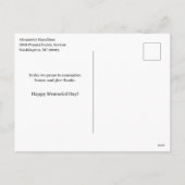 Moderne Blue Nautical Memorial Day Feestdagenkaart (Achterkant)