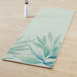 Moderne Blue Ocean Planten Waterverf Yogamat