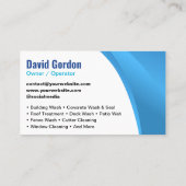 Moderne Blue Power Wash House reiniging Visitekaartje (Achterkant)