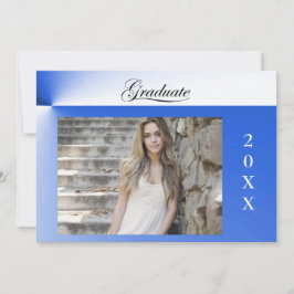 Moderne Blue-ray afstuderen-uitnodiging met foto Kaart