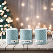 Moderne Blue Snowflake Coffee Mok