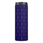 Moderne Blue Swallow Pattern Thermal Tumbler Thermosbeker (Achterkant)