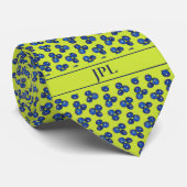 Moderne Blueberry-Initialen Levendig Vet Fun Novel Stropdas (Opgerold)