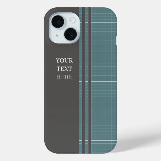 Moderne Blueprint Grid iPhone Hoesje IPC01 (Achterkant)