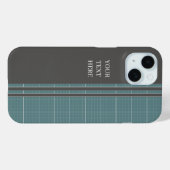 Moderne Blueprint Grid iPhone Hoesje IPC01 (Achterkant (horizontaal))