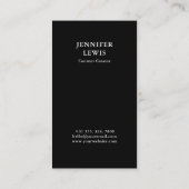 Moderne Blush & Black Foto Sociale Media Visitekaartje (Achterkant)