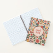 Moderne Blush Bloem Notitieboek (Binnen)