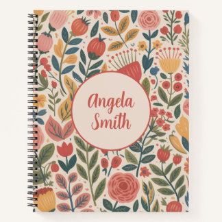 Moderne Blush Bloem Notitieboek