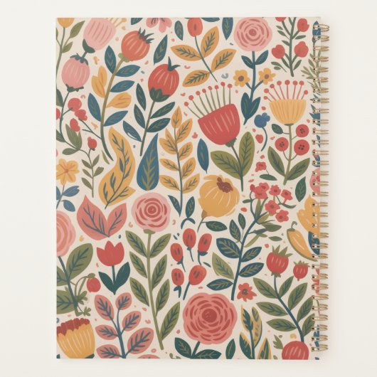 Moderne Blush Bloem Planner (Achterkant)