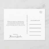 Moderne Blush Bloemen | Marine Huwelijk Bedankt Ka Briefkaart (Achterkant)