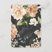 Moderne Blush boog initialen rsvp met QR code Informatiekaartje (Achterkant)