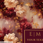 Moderne Blush Bourgondië Goud Gepersonaliseerde Bo Fleece Deken