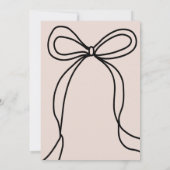 Moderne Blush Bow Graduation Party Uitnodiging (Achterkant)