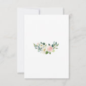 Moderne Blush Cream Bloemen Gouden Bruiloft Kaart (Achterkant)