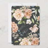 Moderne Blush Eenvoudig Gebogen Paar Monogrammen Kaart (Achterkant)