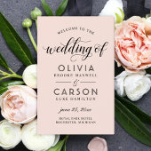 Moderne Blush- en Black Wedding-programma's