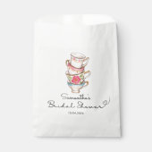 Moderne Blush en Witte Theepartij Bruidsmeisjesfee Bedankzakje (Voorkant)