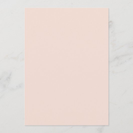 Moderne Blush en Zwarte Script Bruiloft Menu (Achterkant)