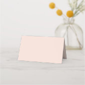 Moderne Blush en Zwarte Script Monogram Huwelijk Plaatskaartje (Achterkant)