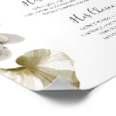 Moderne Blush Floral | Signature Drinks Sign Poster (Hoek)