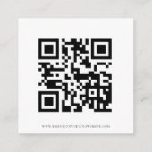 Moderne Blush Florals Script QR Code Weddenschap R Informatiekaartje (Achterkant)