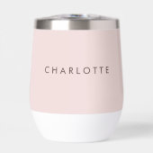 Moderne Blush Gepersonaliseerde Wijn Tumbler (Voorkant)
