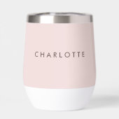 Moderne Blush Gepersonaliseerde Wijn Tumbler (Achterkant)