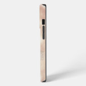 Moderne Blush Glitter Roze Goud Glans Script Naam iPhone Hoesje (Linkerkant)