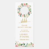 Moderne Blush Gouden Bruiloft Gast niet storen Deurhanger (Voorkant)