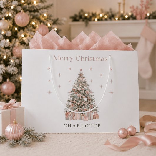 Moderne Blush Kerstboom Persoonlijke Kerst Groot Cadeauzakje