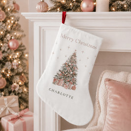 Moderne Blush Kerstboom Persoonlijke Sock Grote Kerstsok