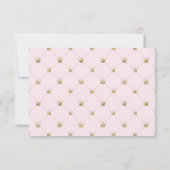 Moderne Blush Kroon Ontwerp Bedankkaart (Achterkant)