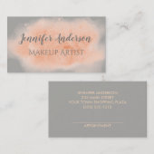 Moderne Blush Makeup Artist Appointment Card Afsprakenkaartje (Voorkant / Achterkant)
