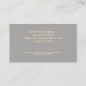 Moderne Blush Makeup Artist Appointment Card Afsprakenkaartje (Achterkant)