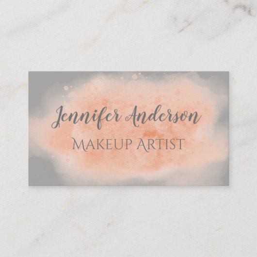 Moderne Blush Makeup Artist Appointment Card Afsprakenkaartje (Voorkant)