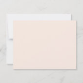 Moderne Blush Minimalistische monogram platte Bedankkaart (Achterkant)