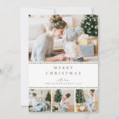Moderne Blush Multi Foto Kerstkaart (Voorkant)